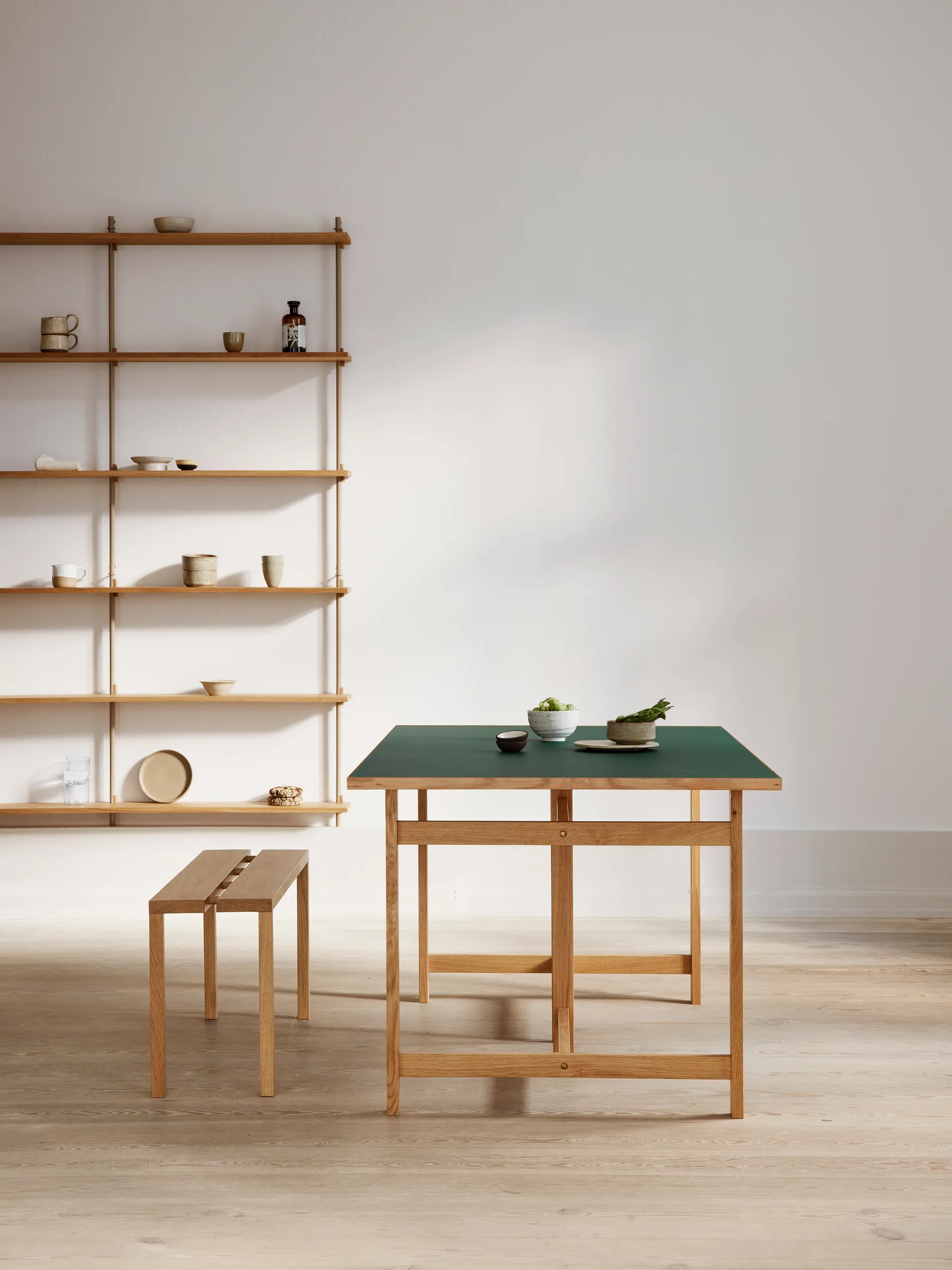 Moebe mesa retangular , Verde, 160x90 cm MOEBE