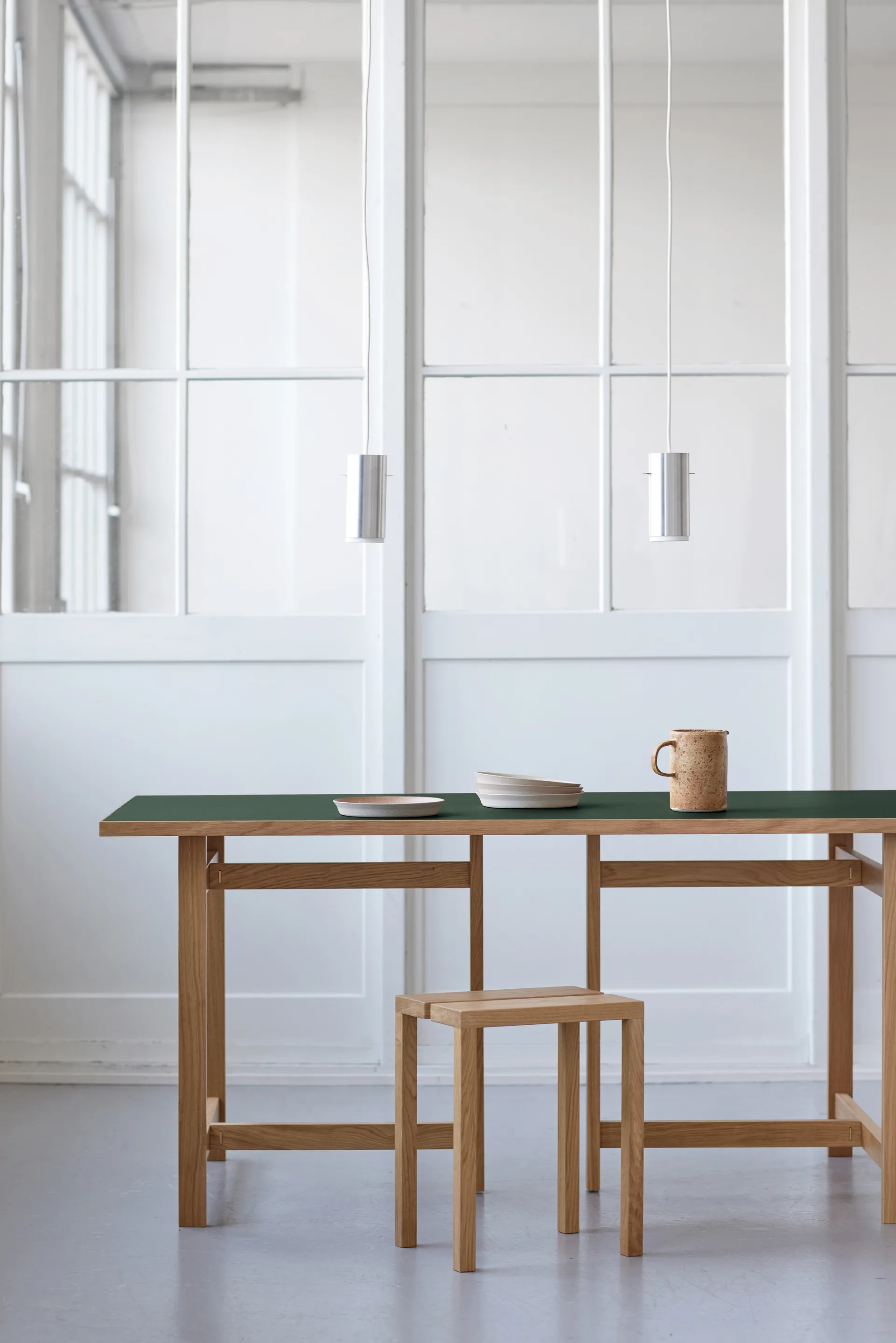 Moebe mesa retangular , Verde, 220x90 cm MOEBE