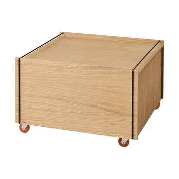 Moebe Storage Chest mesa de centro com arrumação - Carvalho oleado-preto, 60x61x38.2 cm - MOEBE