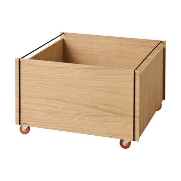 Moebe Storage Chest mesa de centro com arrumação - Carvalho oleado-preto, 60x61x38.2 cm - MOEBE