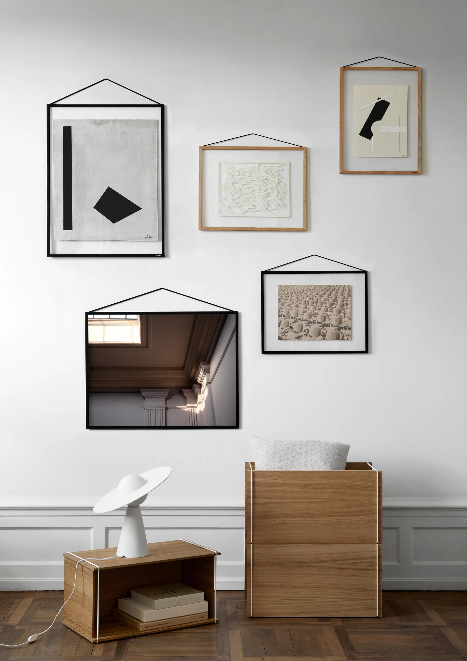 Moldura carvalho Moebe 40x50 cm, Transparente, madeira, preto MOEBE