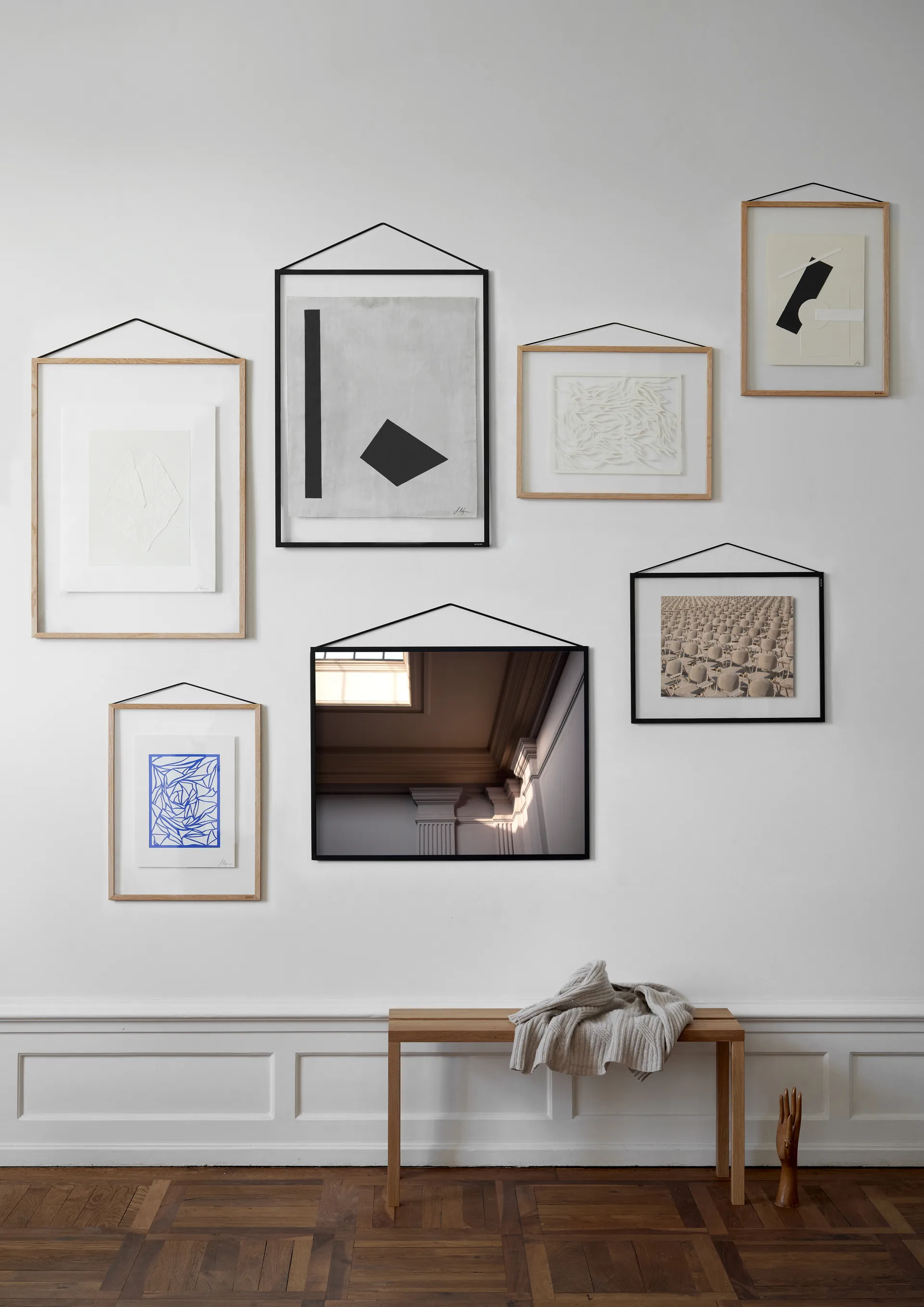 Moldura carvalho Moebe 50x70 cm, Transparente, madeira, preto MOEBE