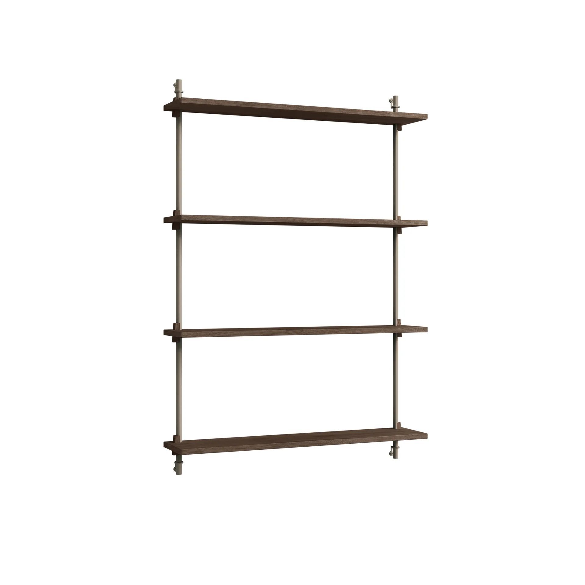 Prateleira de parede Wall Shelving, Carvalho fumado-warm grey, 92x115x17,5 cm, WS.115.1 MOEBE