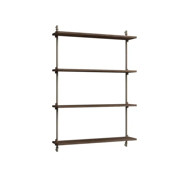 Prateleira de parede Wall Shelving - Carvalho fumado-warm grey, 92x115x17,5 cm, WS.115.1 - MOEBE