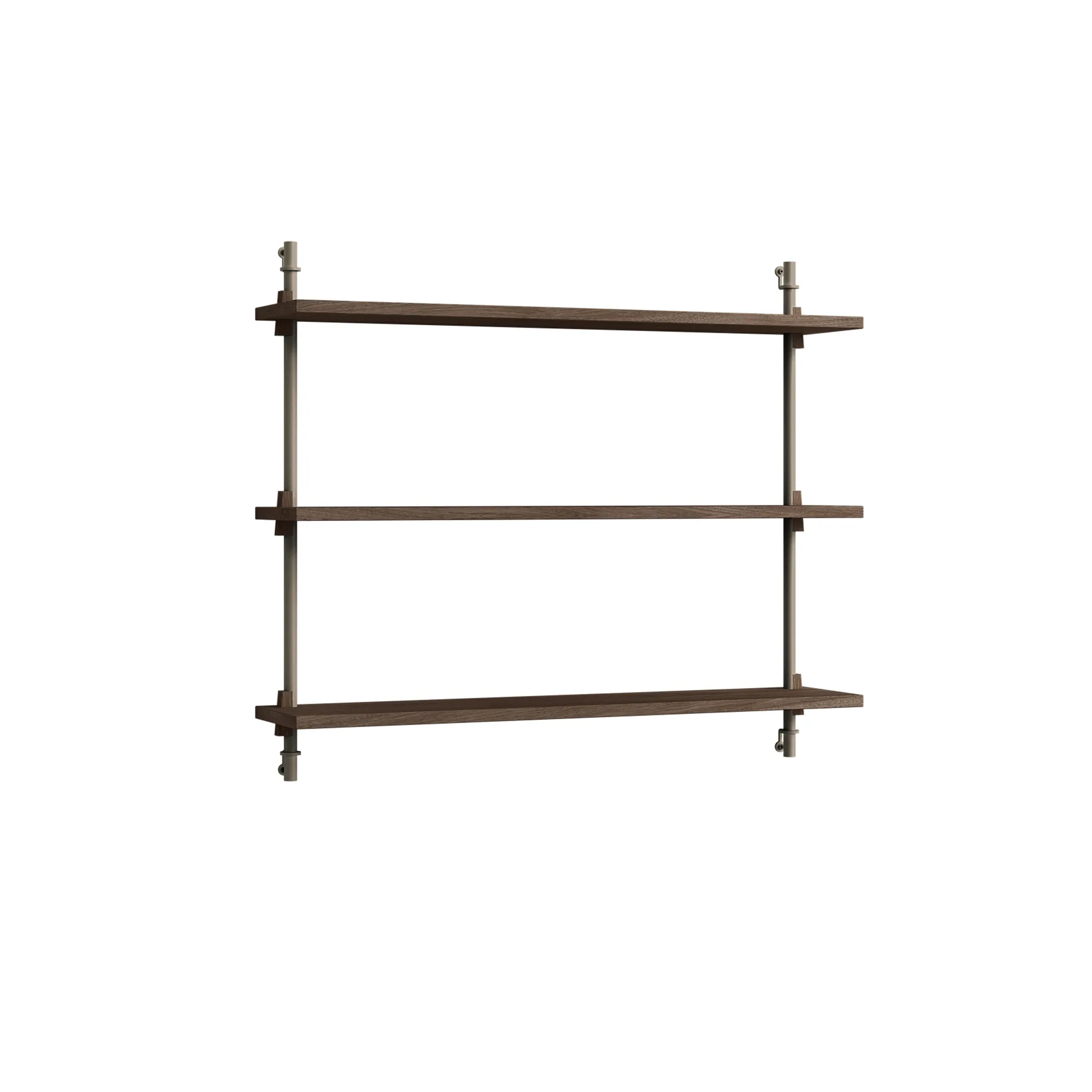 Prateleira de parede Wall Shelving, Carvalho fumado-warm grey, 92x65x17,5 cm, WS.65.1 MOEBE