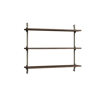 Prateleira de parede Wall Shelving - Carvalho fumado-warm grey, 92x65x17,5 cm, WS.65.1 - MOEBE