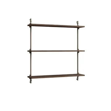 Prateleira de parede Wall Shelving - Carvalho fumado-warm grey, 92x85x17,5 cm, WS.85.1 - MOEBE
