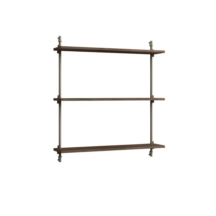 Prateleira de parede Wall Shelving - Carvalho fumado-warm grey, 92x85x17,5 cm, WS.85.1 - MOEBE