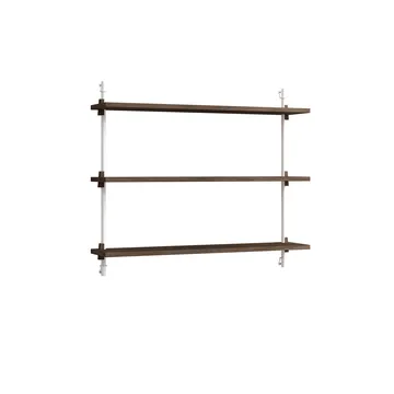 Prateleira de parede Wall Shelving - Carvalho fumado-white, 92x65x17,5 cm, WS.65.1 - MOEBE