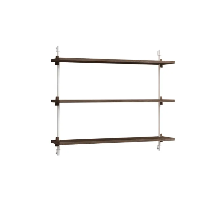 Prateleira de parede Wall Shelving - Carvalho fumado-white, 92x65x17,5 cm, WS.65.1 - MOEBE