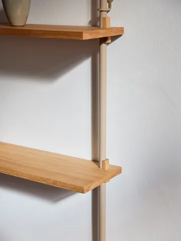 Prateleira de parede Wall Shelving - Carvalho fumado-white, 92x65x17,5 cm, WS.65.1 - MOEBE