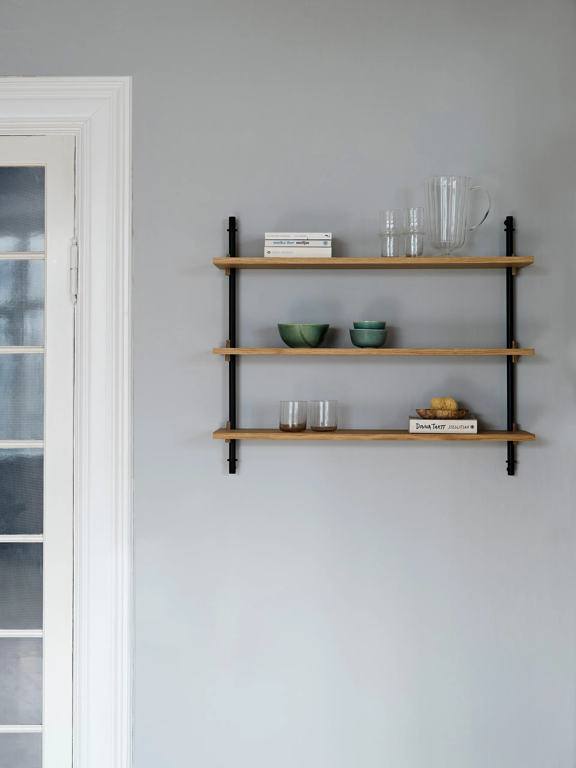 Prateleira de parede Wall Shelving, Carvalho-warm grey, 92x65x17,5 cm, WS.65.1 MOEBE