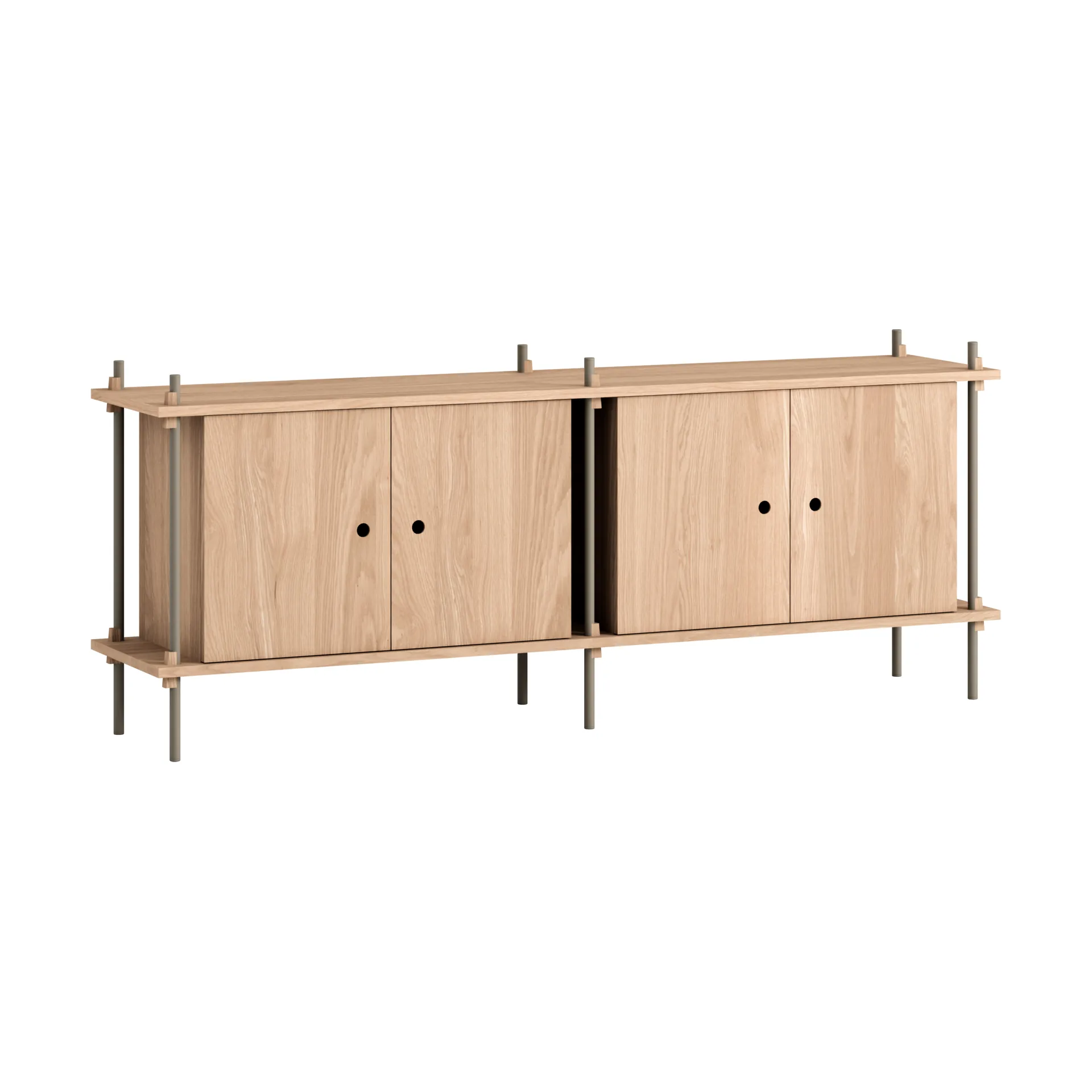 Shelving System aparador, Carvalho-warm grey, 163x65x35 cm, S.65.2.D MOEBE