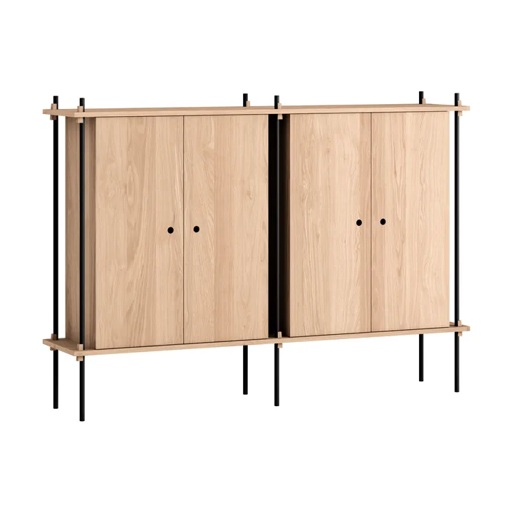 Shelving System Cabinet armário - Carvalho-black, 163x115x35 cm, S.115.2.E - MOEBE
