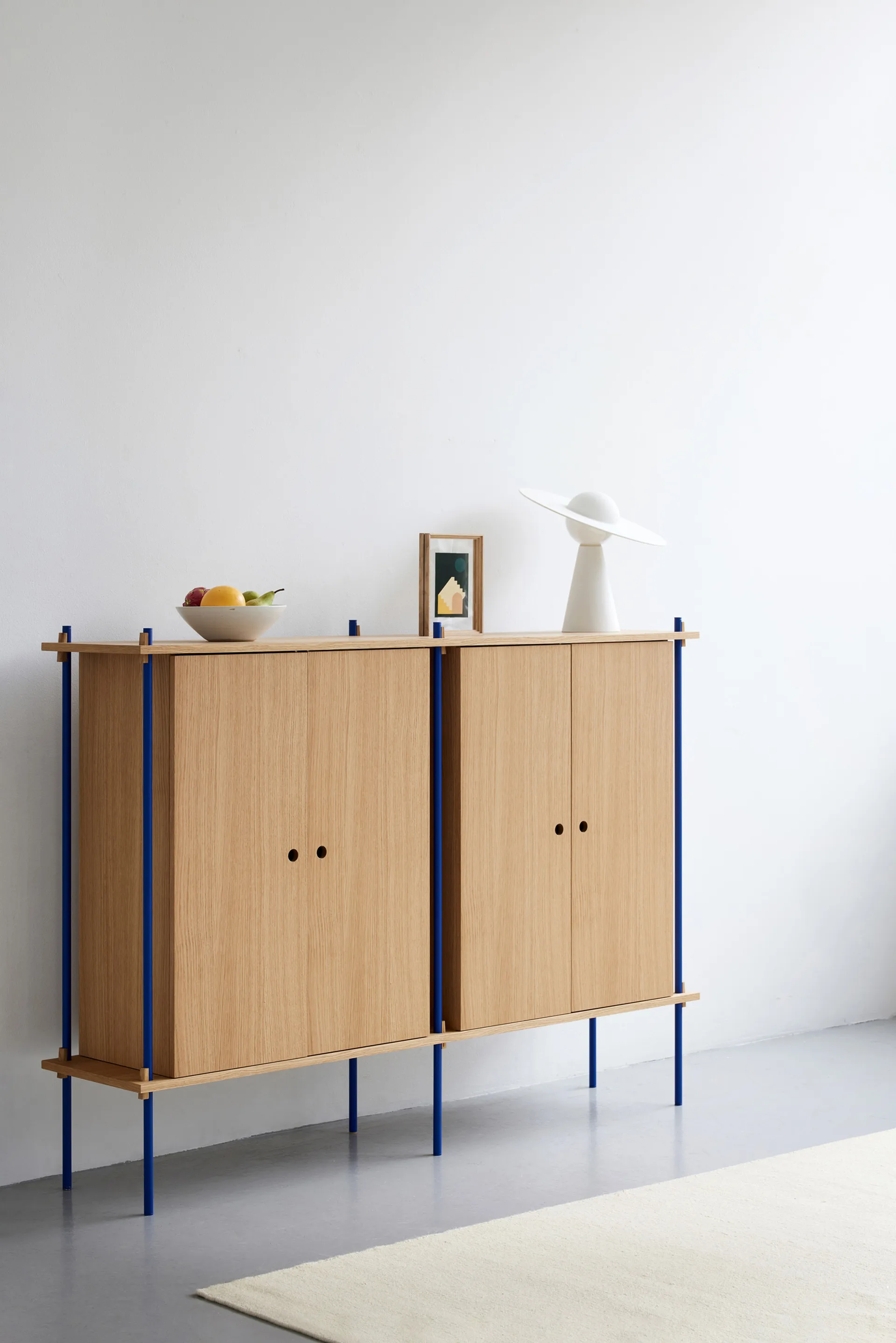 Shelving System Cabinet armário, Carvalho-black, 163x115x35 cm, S.115.2.E MOEBE