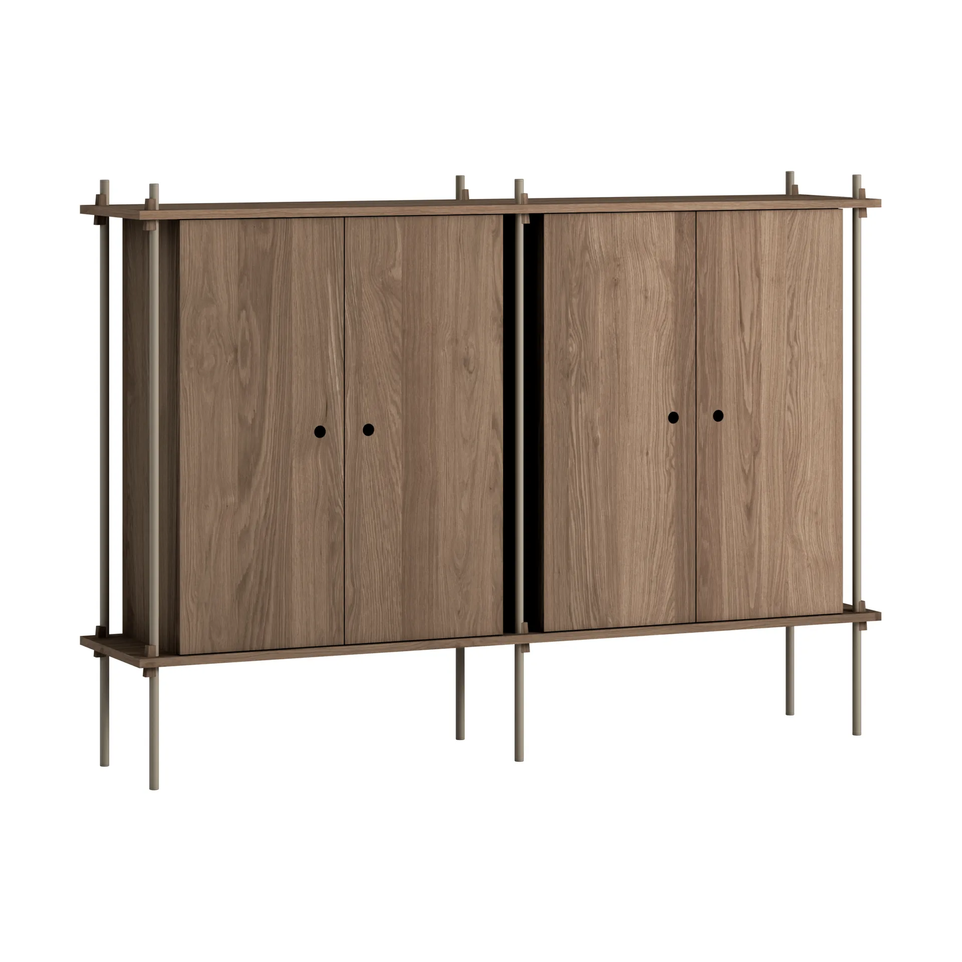 Shelving System Cabinet armário, Carvalho fumado-warm grey, 163x115x35 cm, S.115.2.E MOEBE