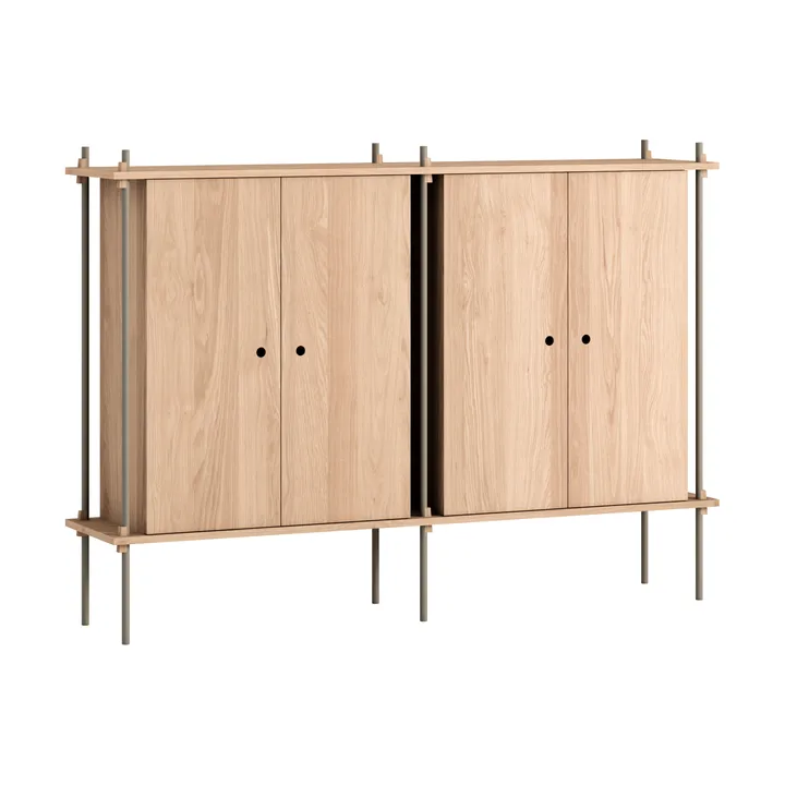Shelving System Cabinet armário - Carvalho-warm grey, 163x115x35 cm, S.115.2.E - MOEBE