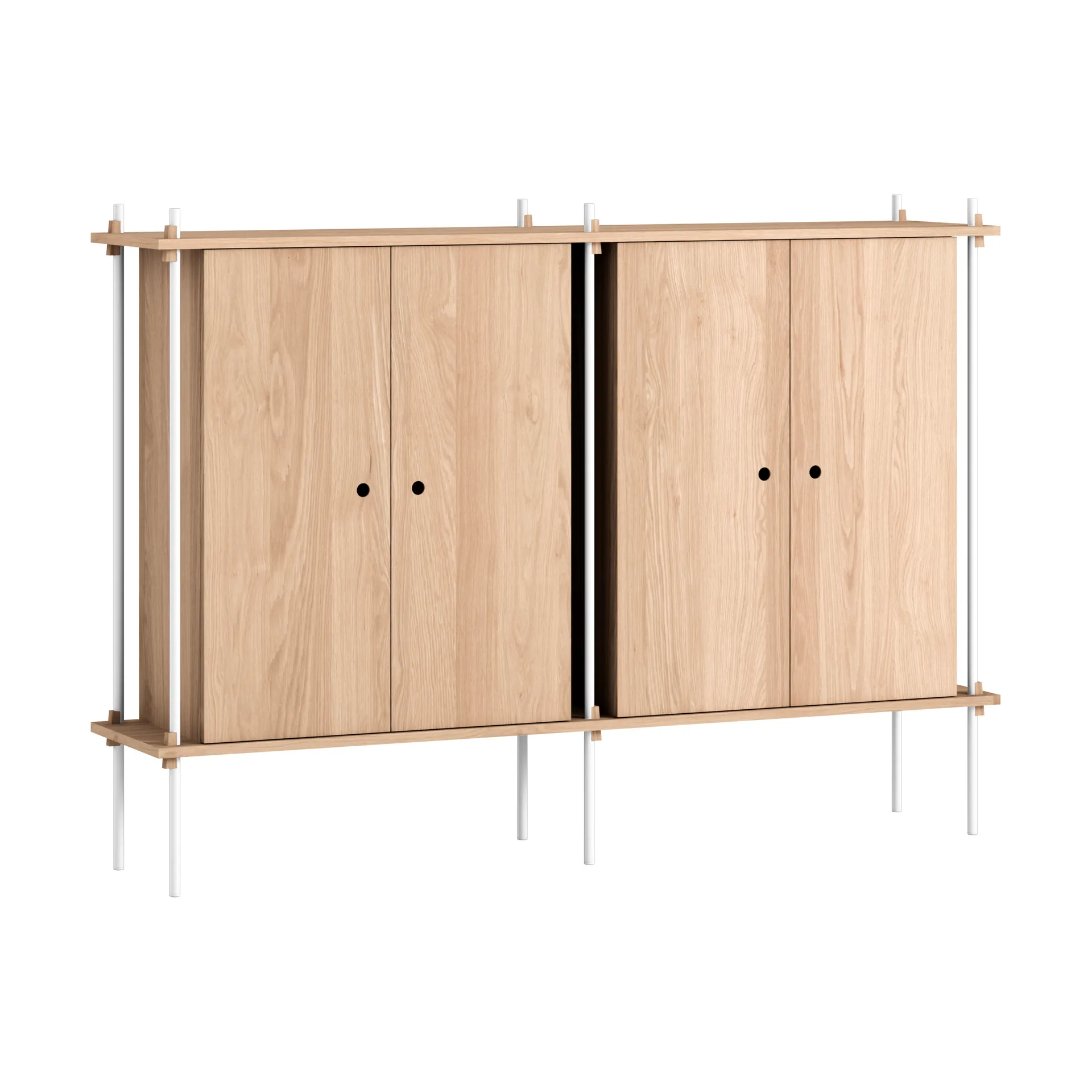 Shelving System Cabinet armário, Carvalho-white, 163x115x35 cm, S.115.2.E MOEBE
