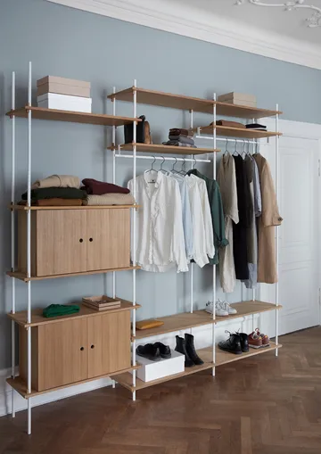 Shelving System estante com armário - Carvalho-warm grey, 163x85x35 cm, S.85.2.C - MOEBE