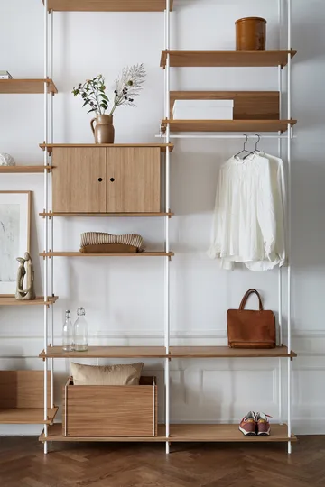 Shelving System estante com armário - Carvalho-white, 163x200x35 cm, S.200.2.C - MOEBE