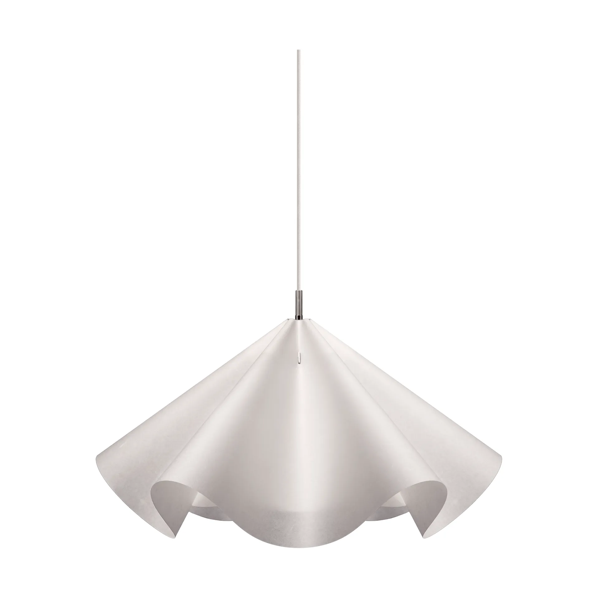 Sinuate candeeiro pendente, White-aço inoxidável, grande Ø75x40 cm MOEBE