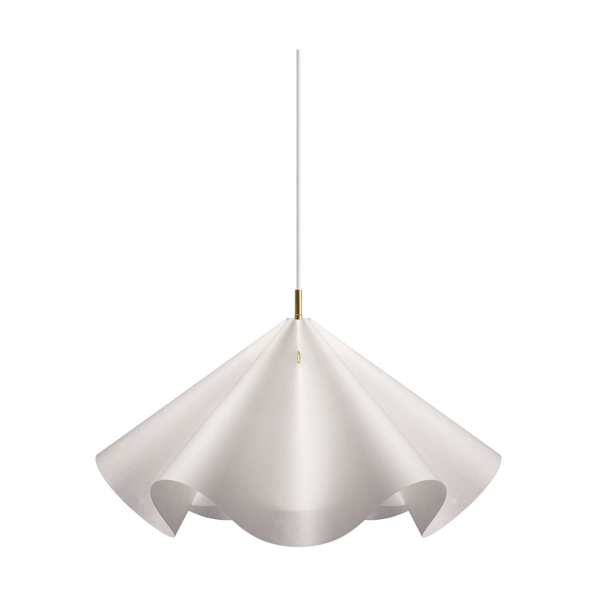 Sinuate candeeiro pendente, White-brass, grande Ø75x40 cm MOEBE