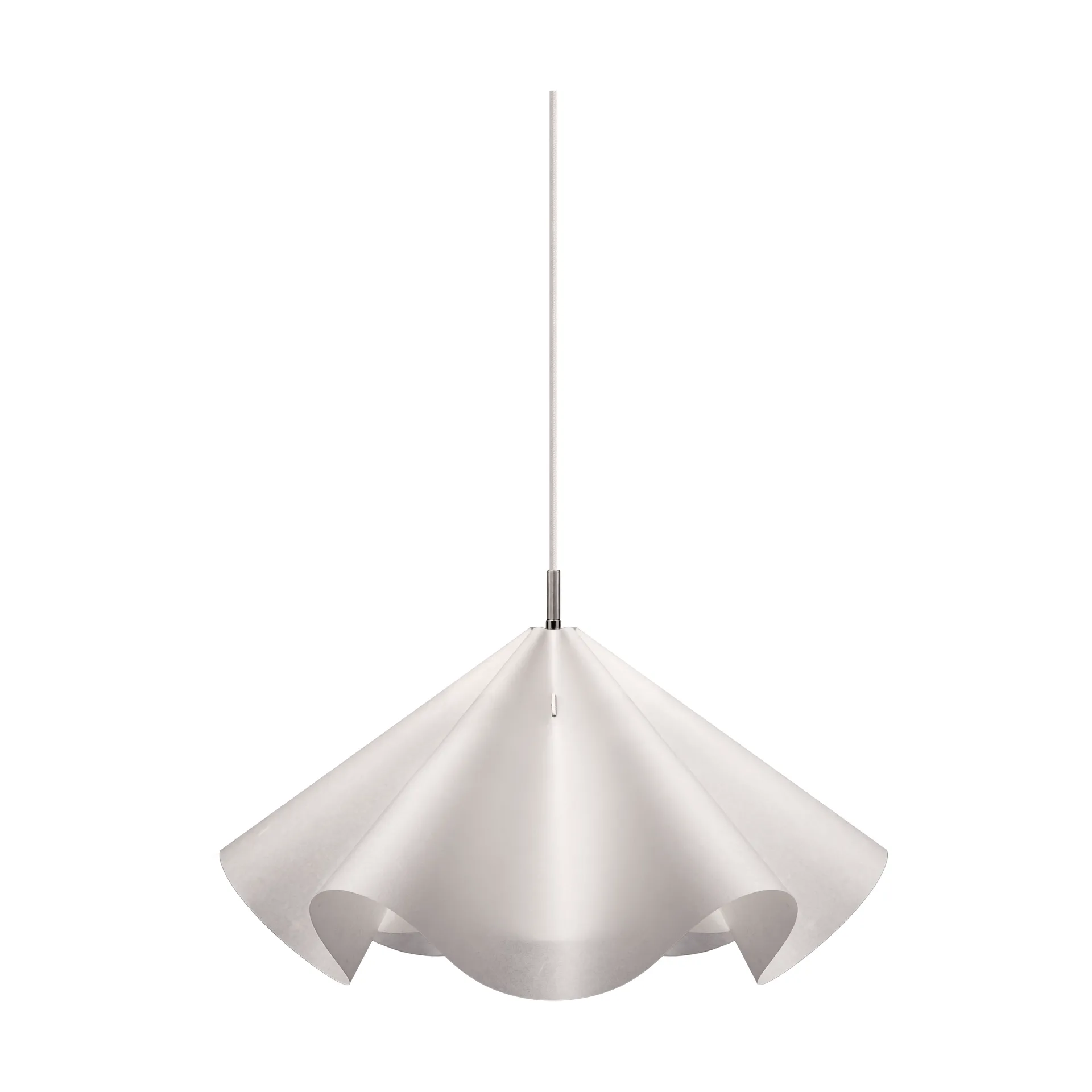 Sinuate candeeiro pendente, White-stainless steel, médio Ø60x30 cm MOEBE