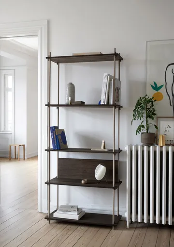 Sistema de prateleiras classic hylla - Carvalho fumado-warm grey, 86x115x35 cm, S.115.1.A - MOEBE