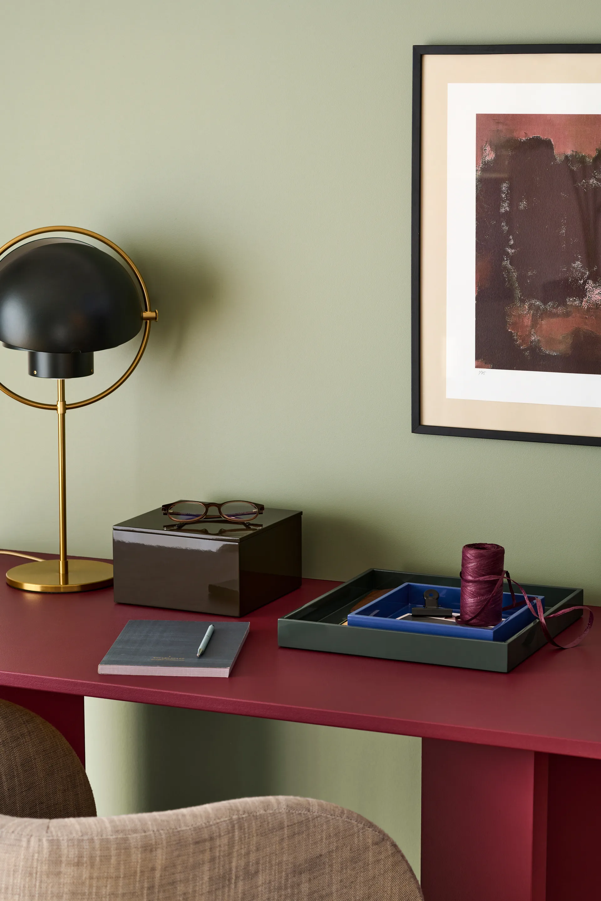 Bandeja de decoração Lux lacada 19x19x3,5 cm, Ultramarin Mojoo