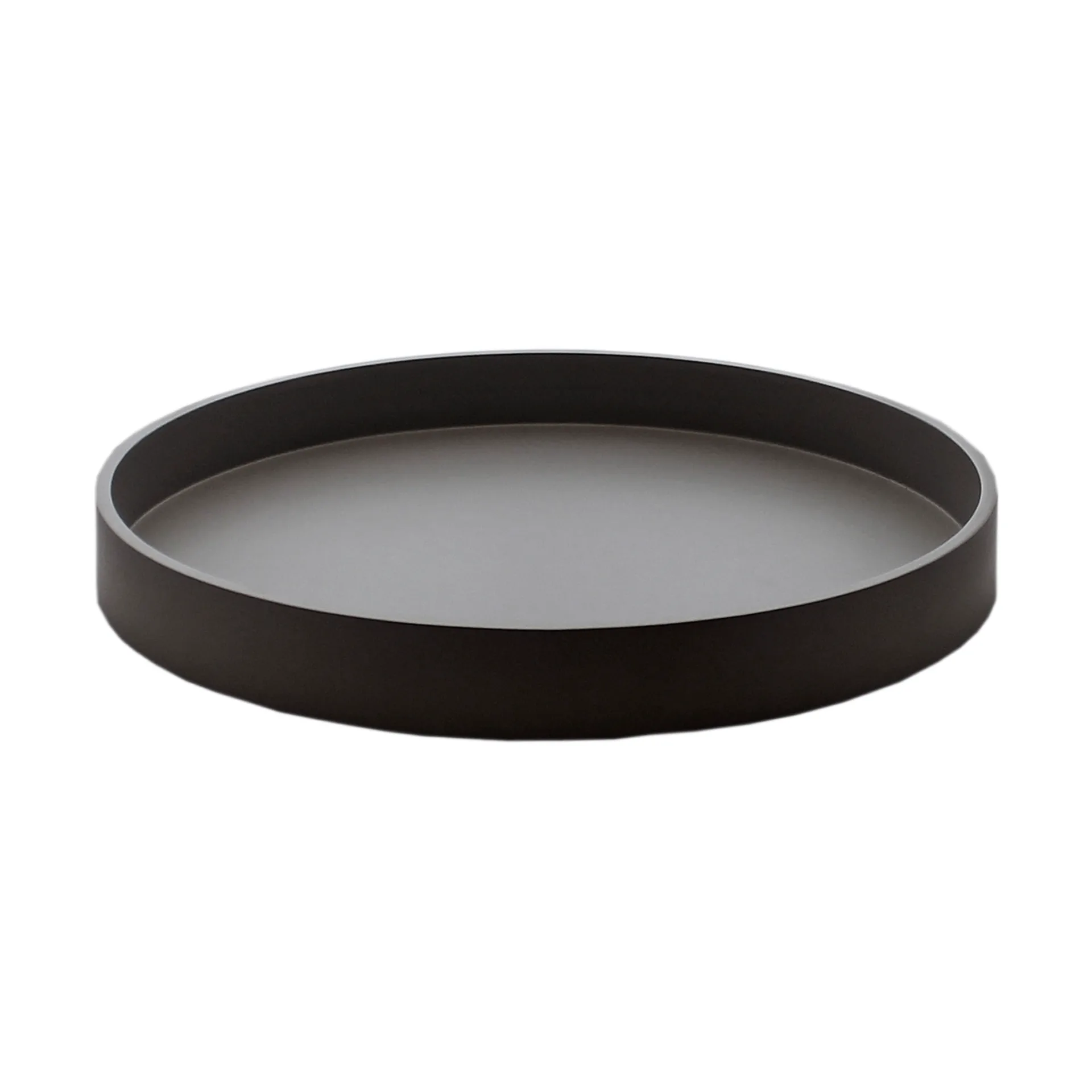Bandeja decorativa Matt lacada Ø30x4 cm, Black Mojoo