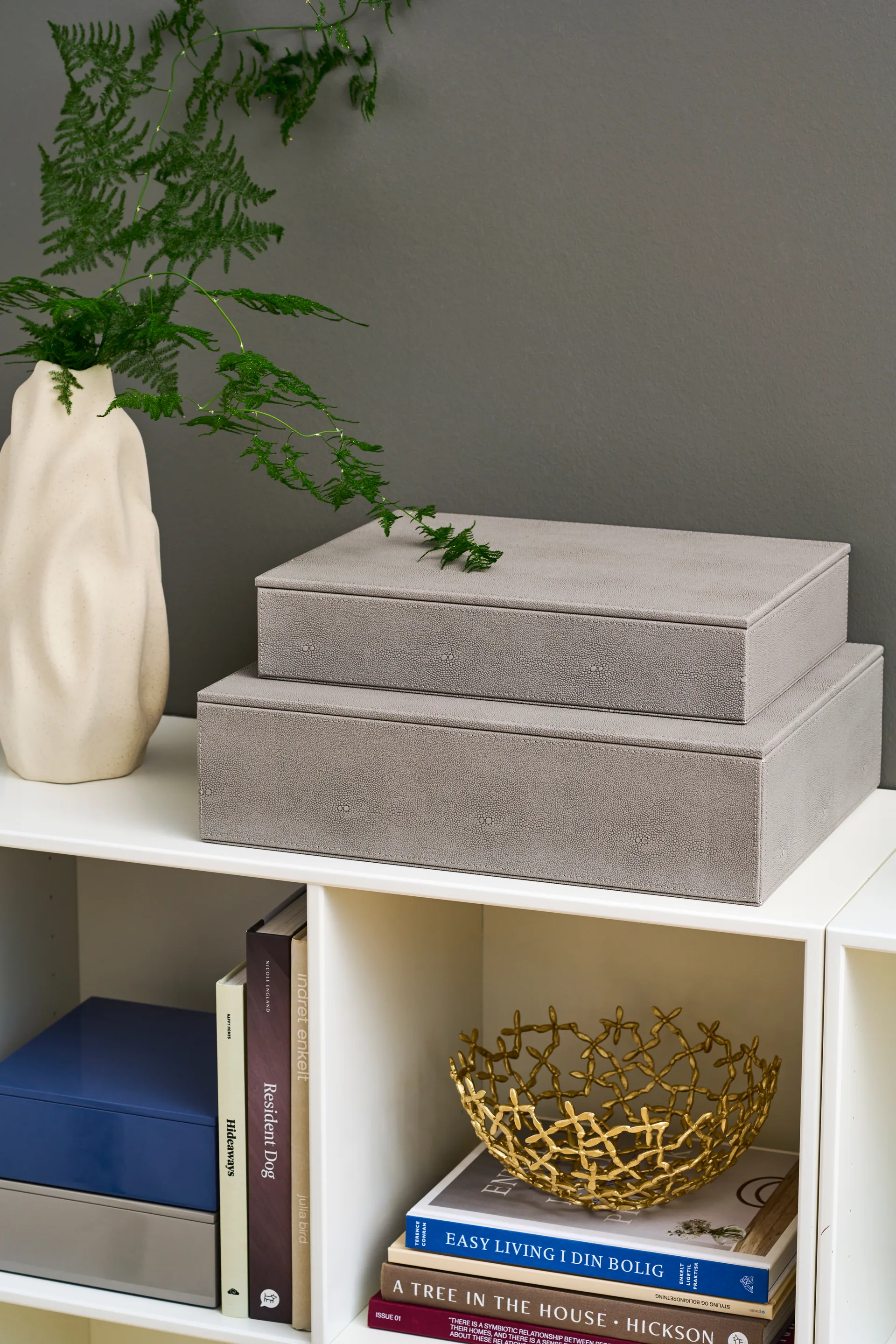 Caixa de armazenamento Lux lacada 19x19x7 cm, Ultramarin Mojoo