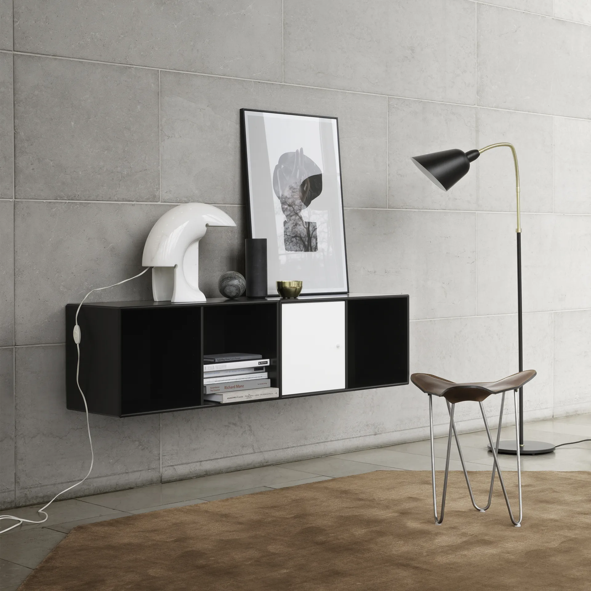 Line prateleira módulo fixação na parede 1 porta, Nordic 09 Montana