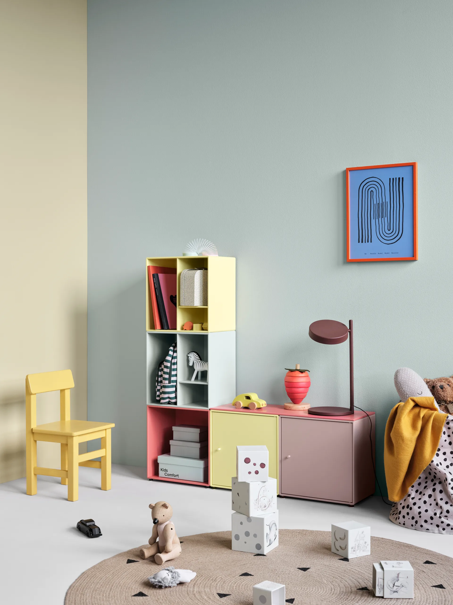 Montana Mini 1001 prateleira 35x35 cm, Ruibarbo Montana