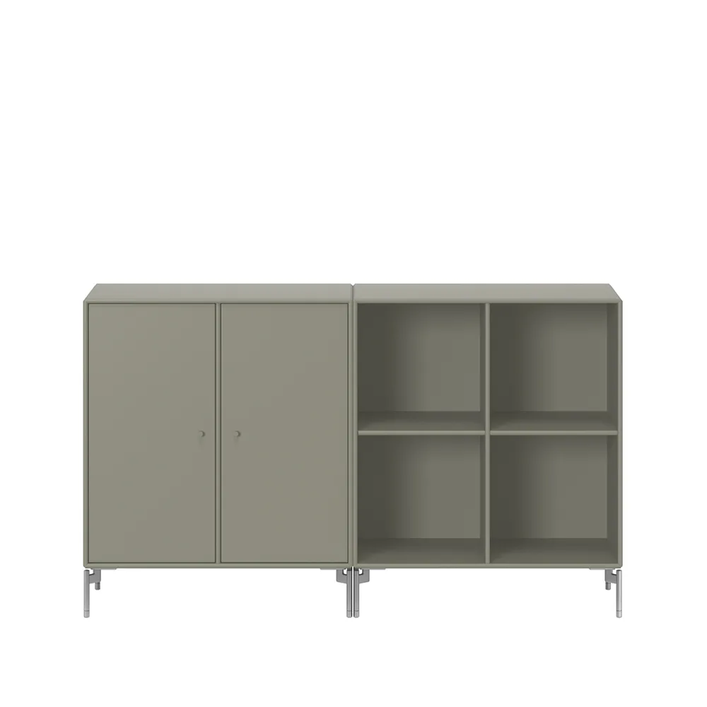 Pair mesa de apoio, Fennel 144, pés cromados Montana