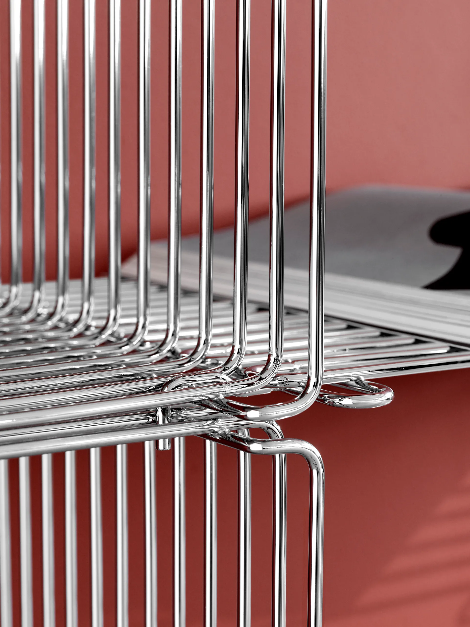 Panton Wire Extended prateleira 70x34,8x34,8 cm, Cromo Montana