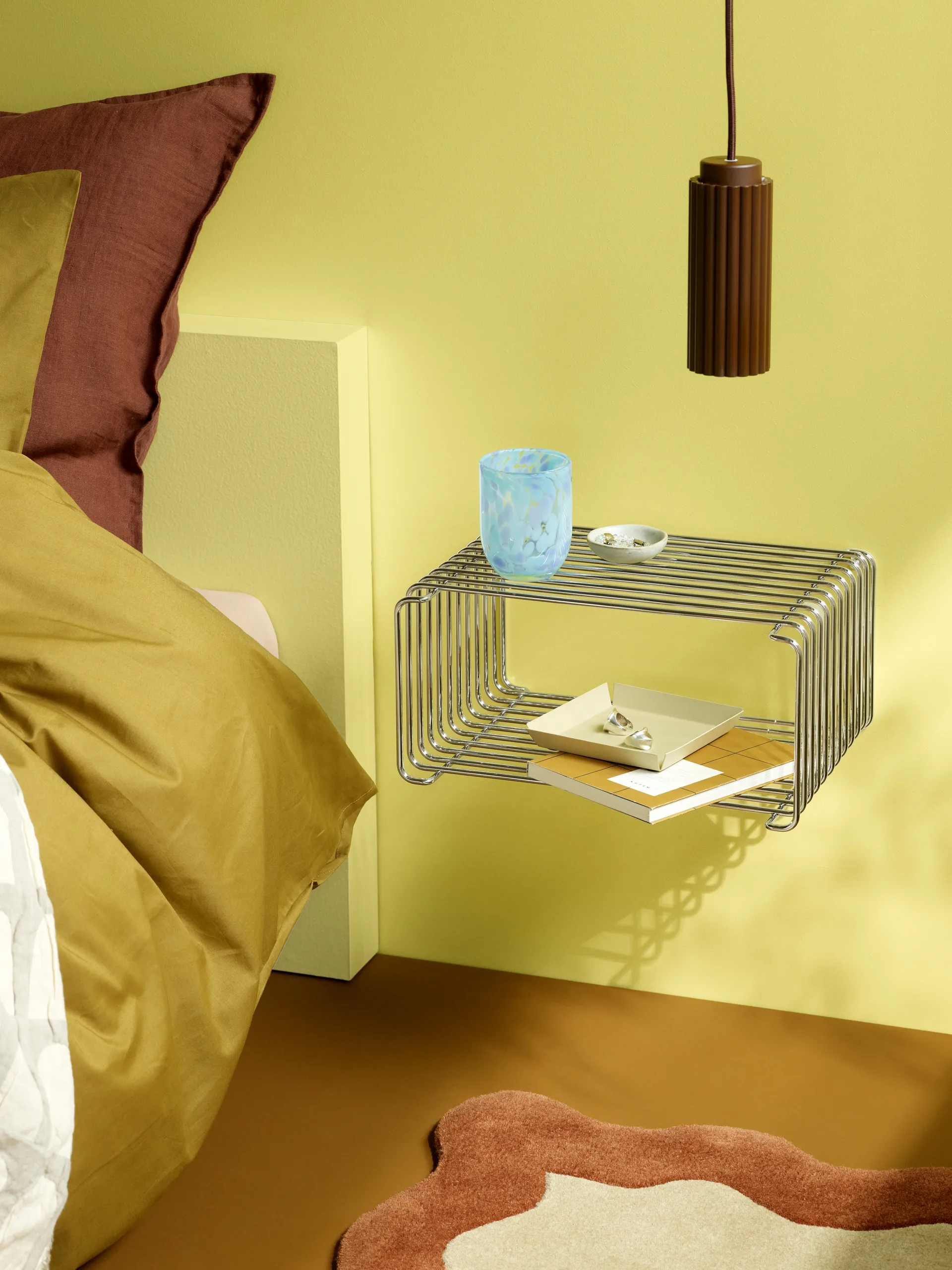 Panton Wire Half Height prateleira 34,8x17,2x25,7 cm, Cromado Montana