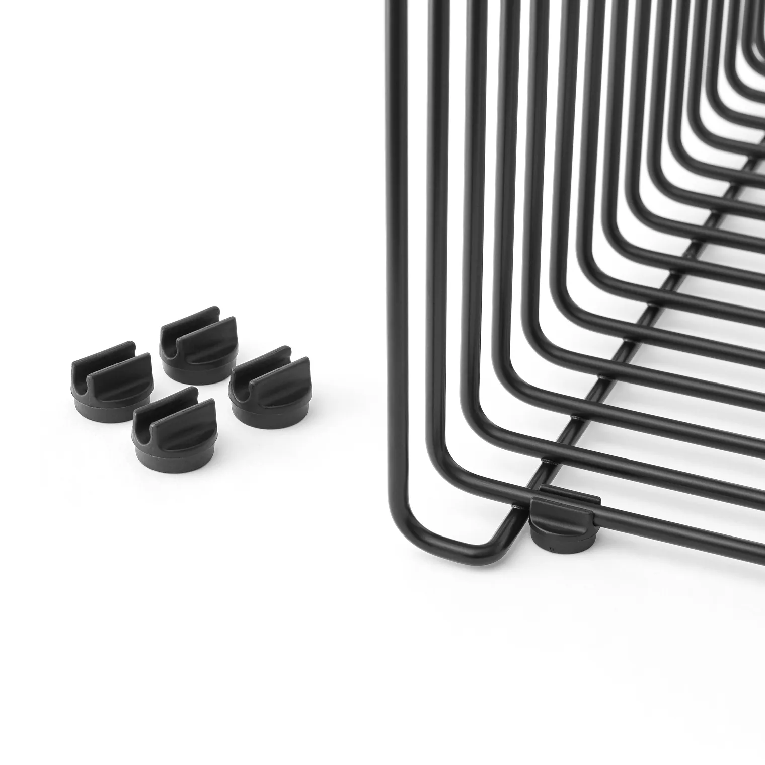 Panton Wire pés espaçadores 4 unidades, Preto Montana