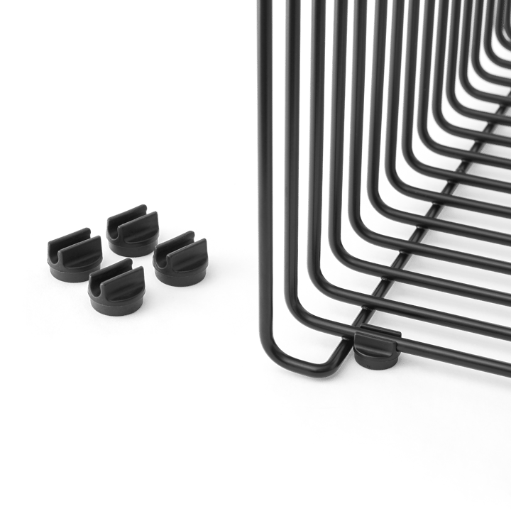 Panton Wire pés espaçadores 4 unidades, Preto Montana