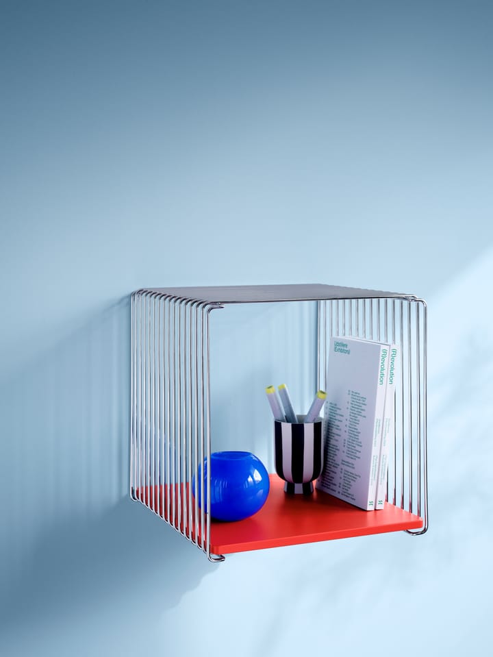 Panton Wire Single prateleira 34,8x34,8x25,7 cm, Cromado Montana