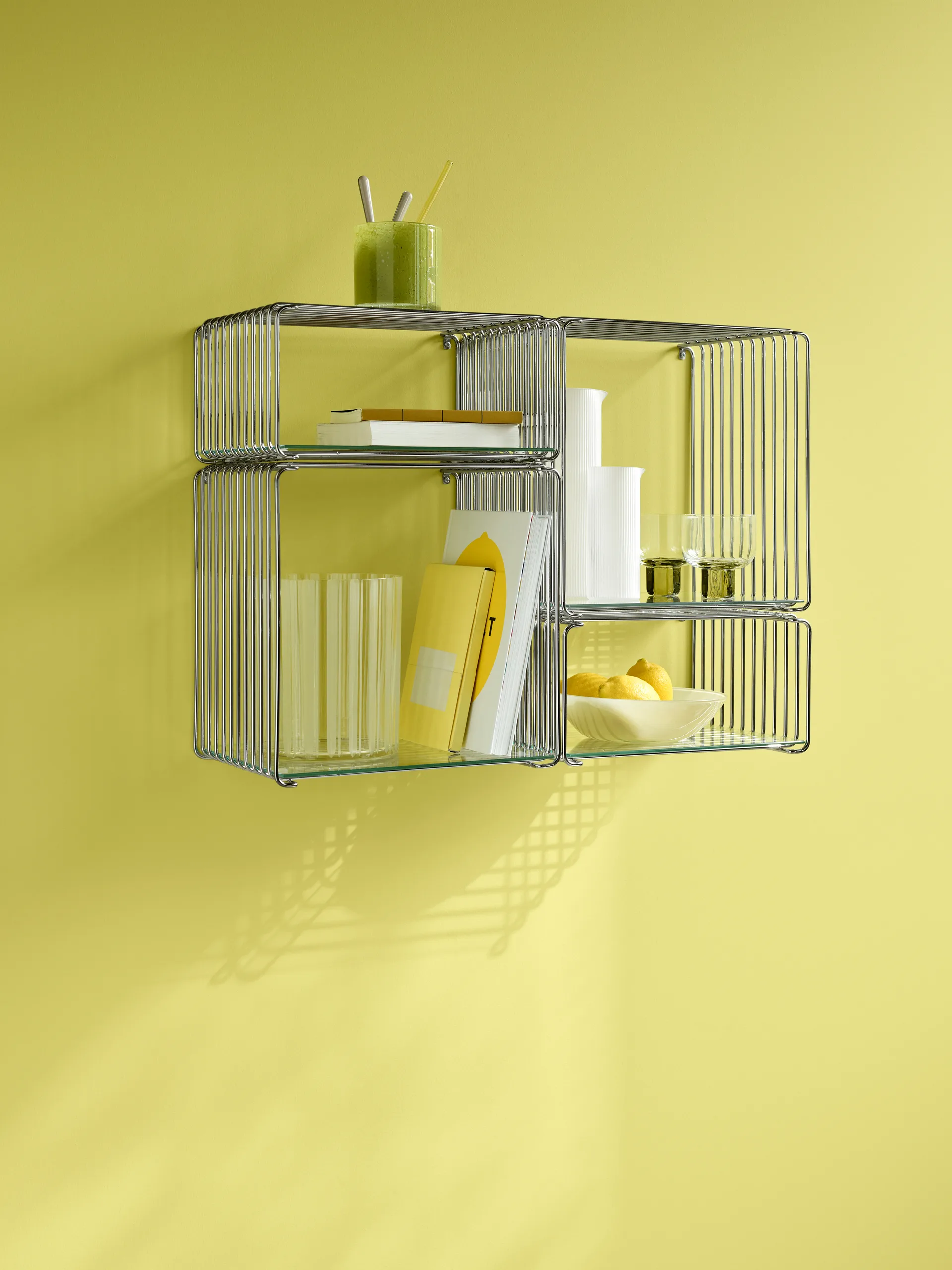 Panton Wire Single prateleira 34,8x34,8x25,7 cm, Cromado Montana