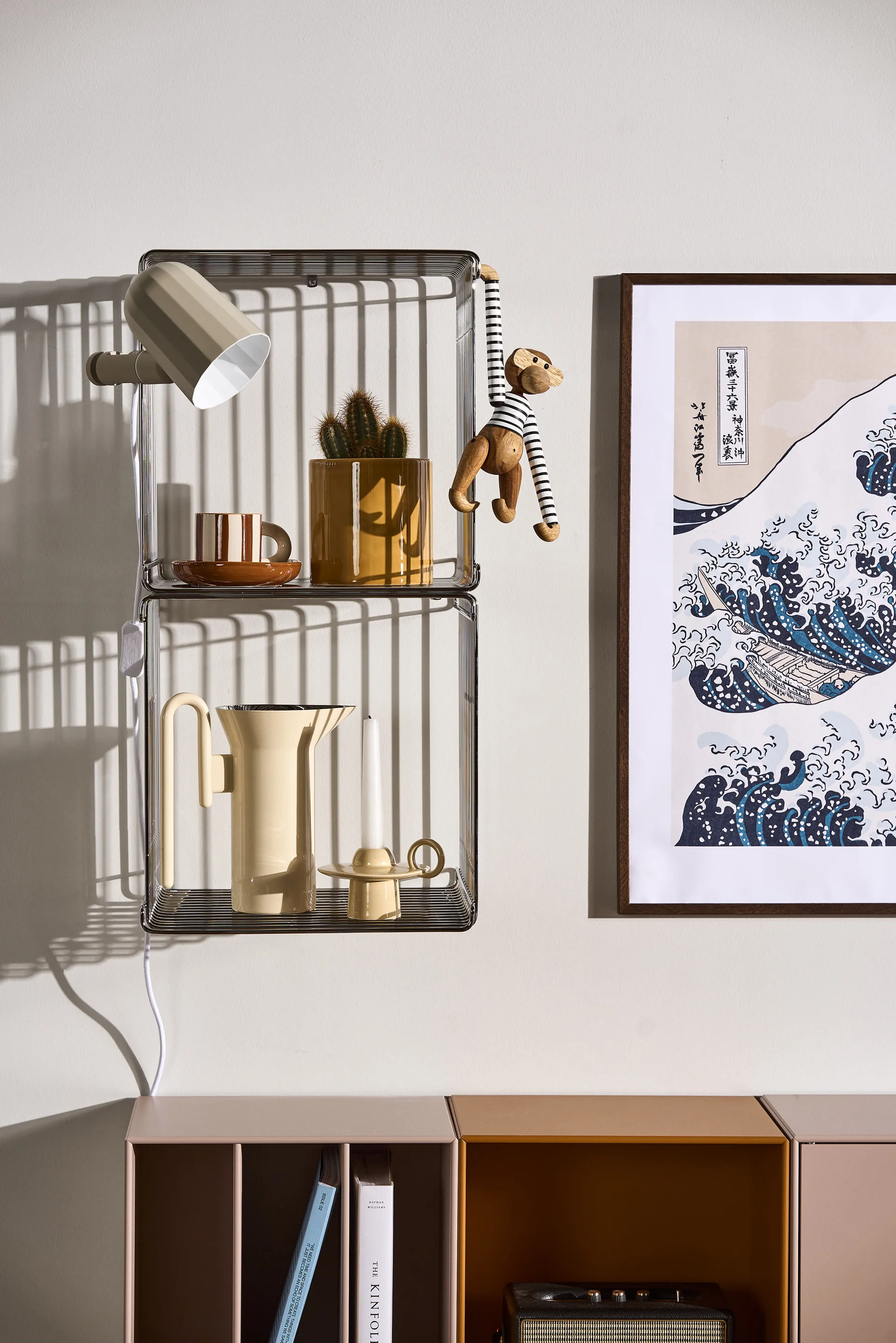 Panton Wire Single prateleira 34,8x34,8x34,8 cm, Cromo Montana