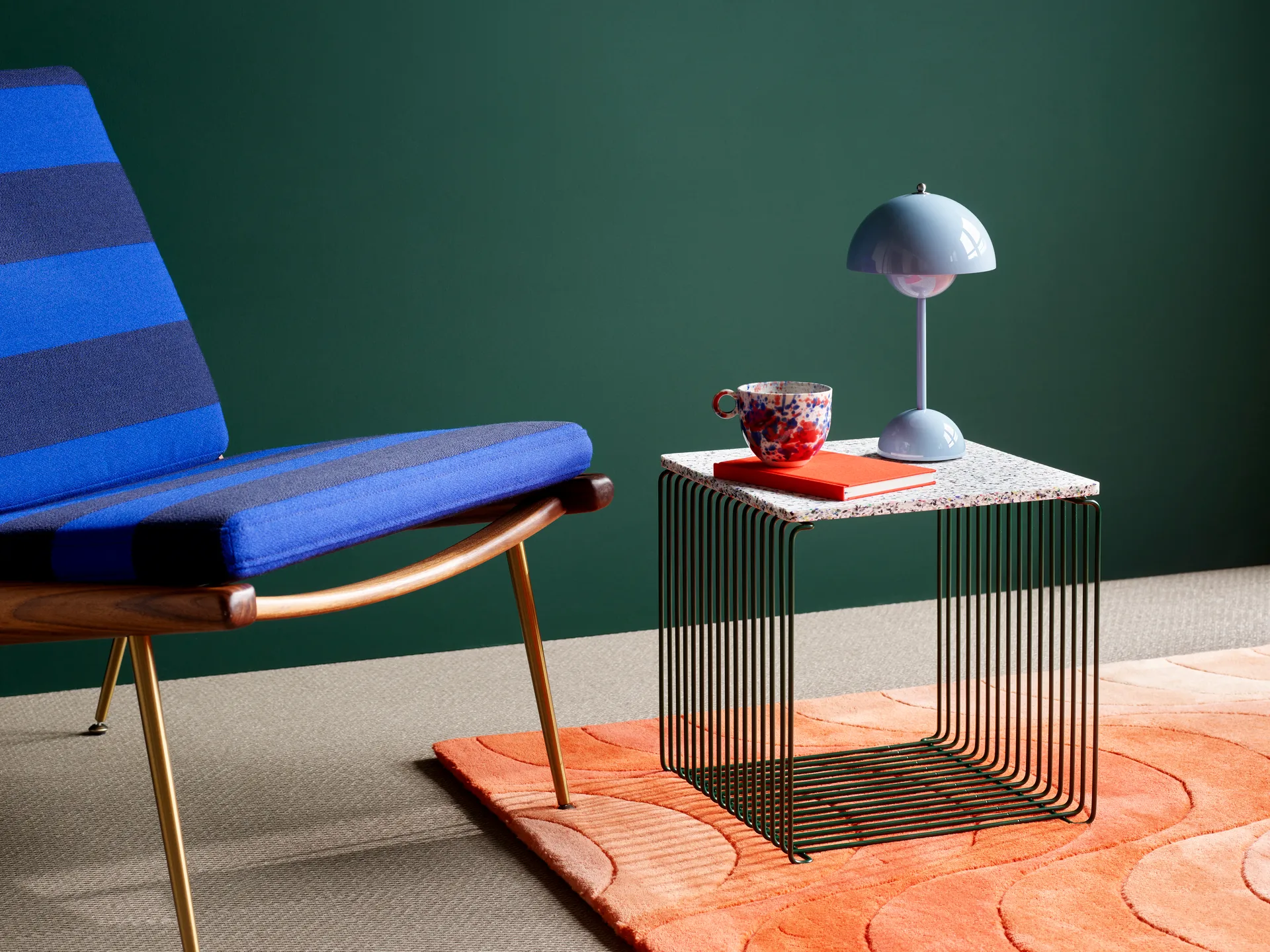 Panton Wire Single prateleira 34,8x34,8x34,8 cm, Pinheiro Montana