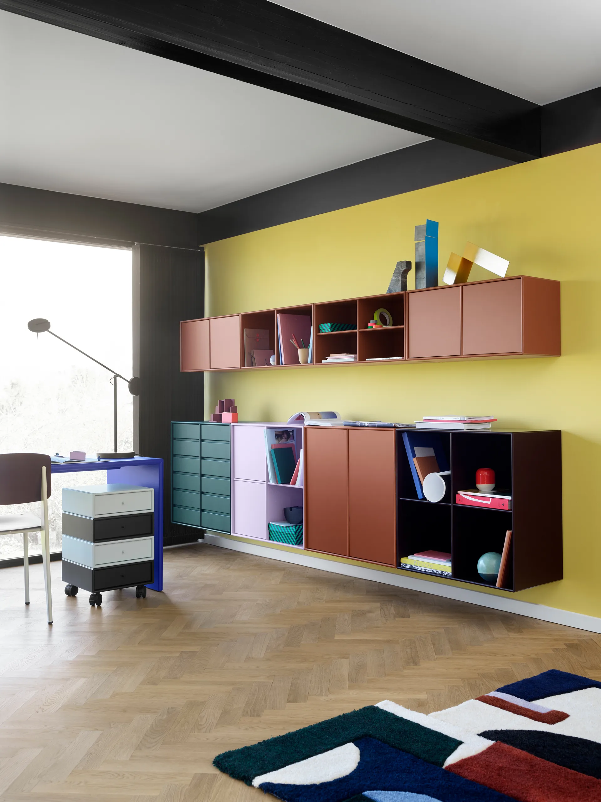 Prateleira SHOW 69,6x69,6 cm incl. trilho de suspensão, 146-Hazelnut Montana