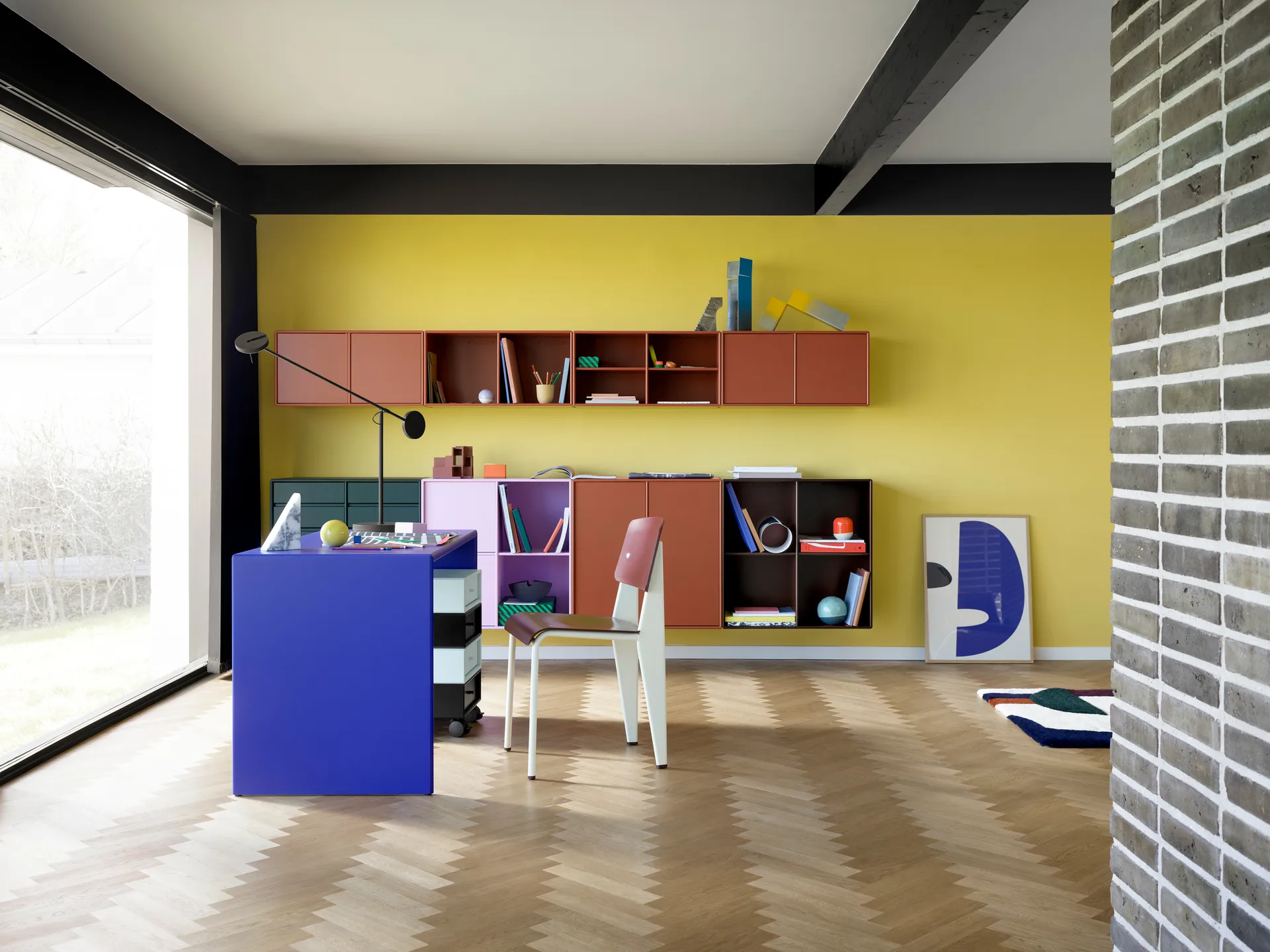 Prateleira SHOW 69,6x69,6 cm incl. trilho de suspensão, 163-BlackJade Montana