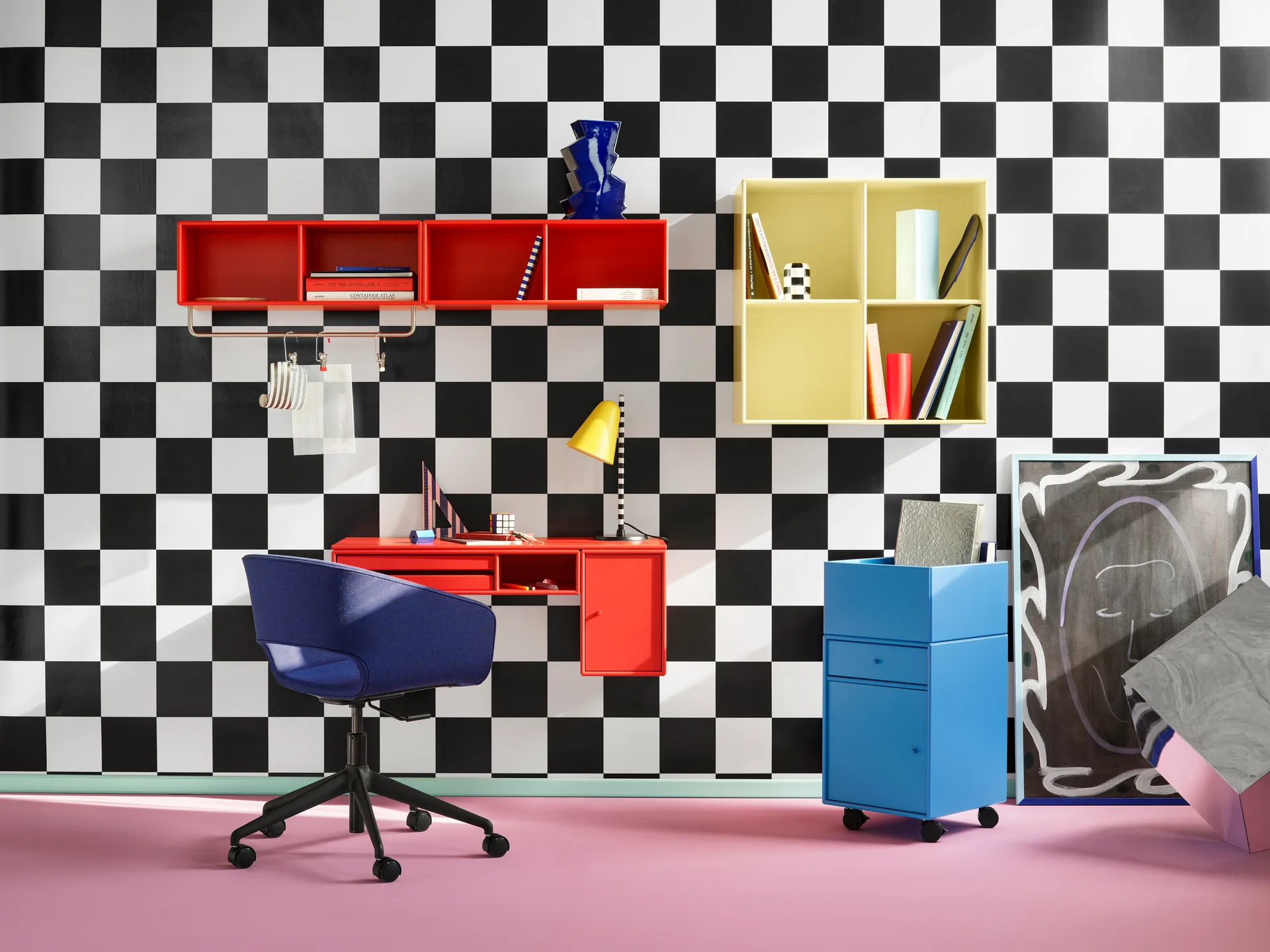 Prateleira SHOW 69,6x69,6 cm, rodapé 7 cm , 159-Camomile Montana