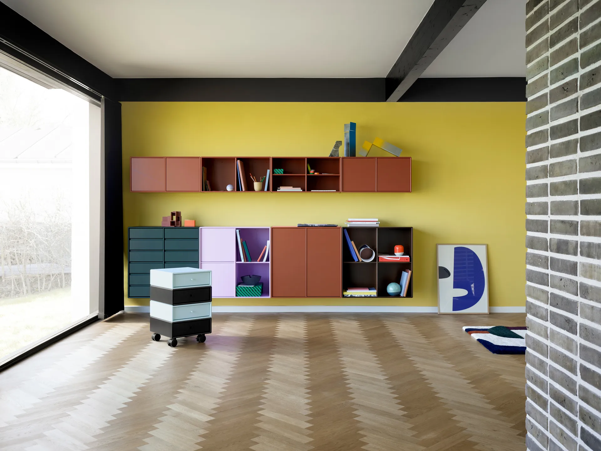 Prateleira SHOW 69,6x69,6 cm, rodapé 7 cm , 160-Balsamic Montana