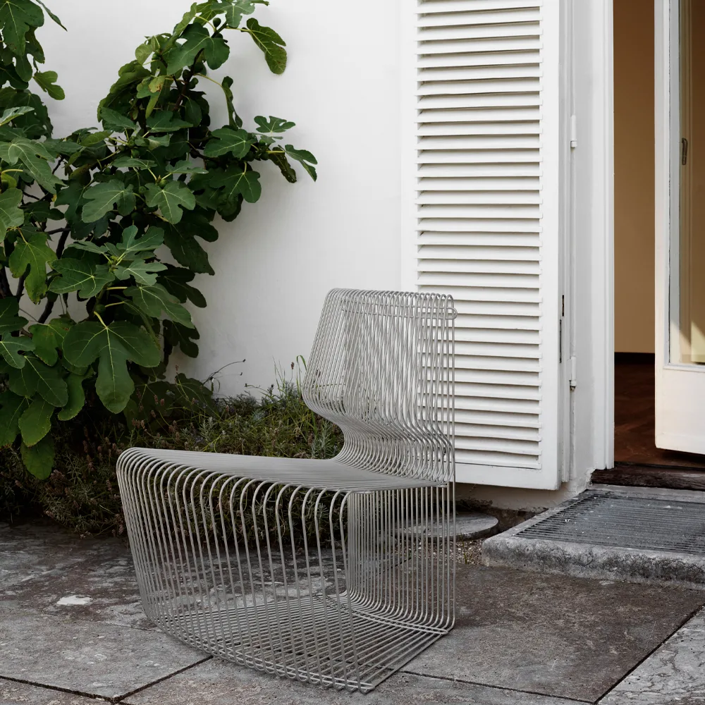 Sofá modular Pantonova, aço inoxidável, linear Montana