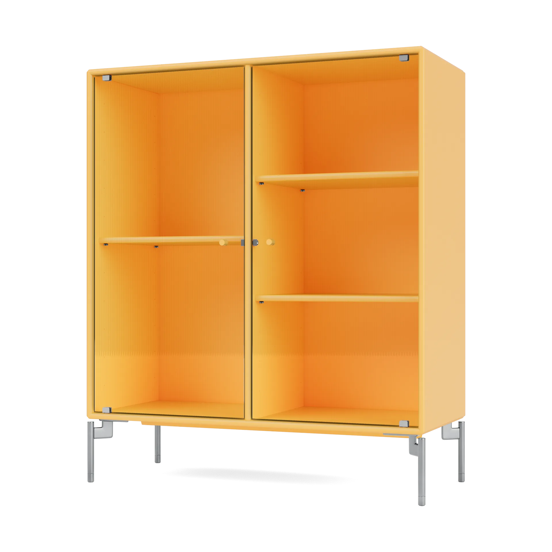 Vitrina Ripple II 69,6x82,2x30 cm, Acacia-pés Chrome Montana