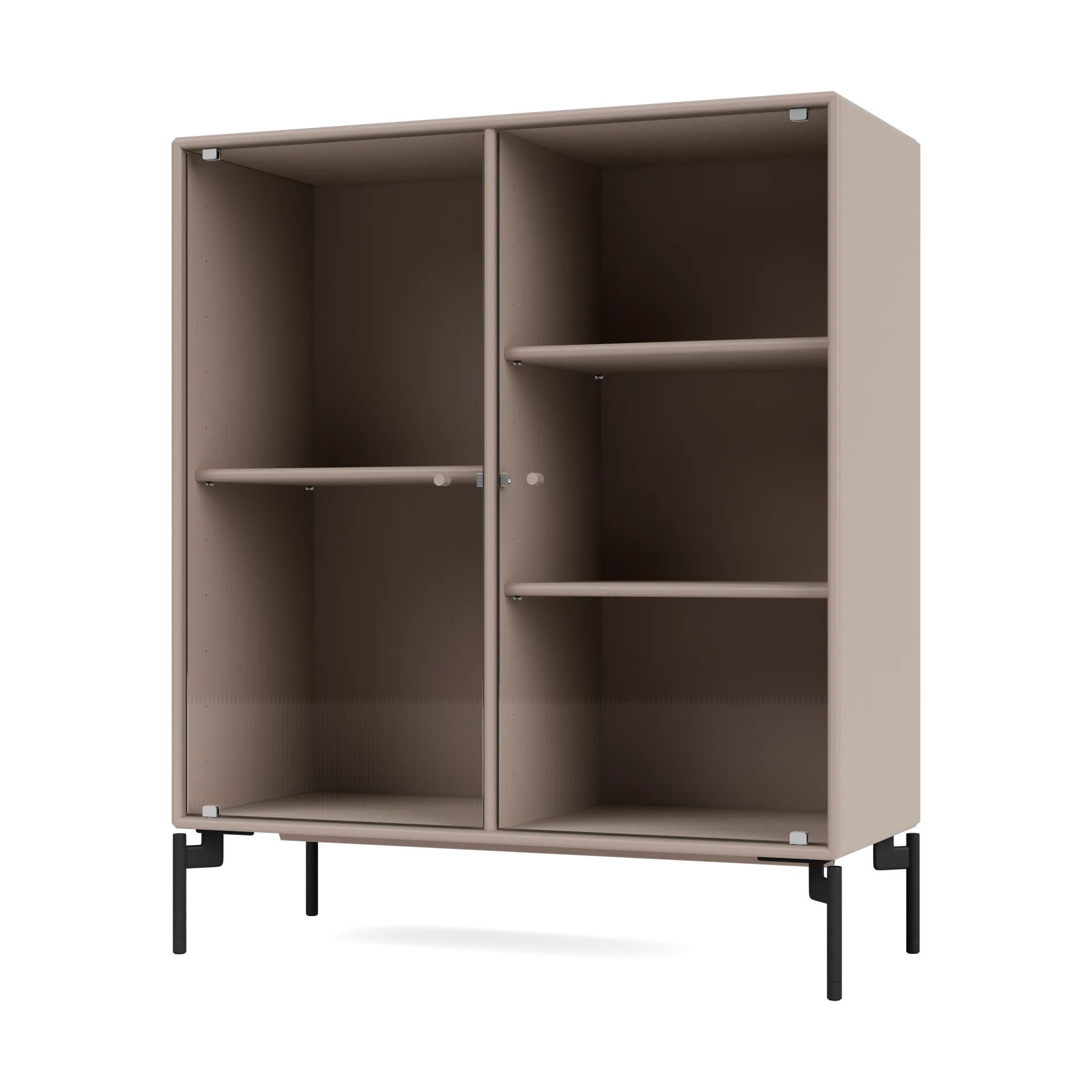 Vitrina Ripple II 69,6x82,2x30 cm, Mushroom-pés Black Montana