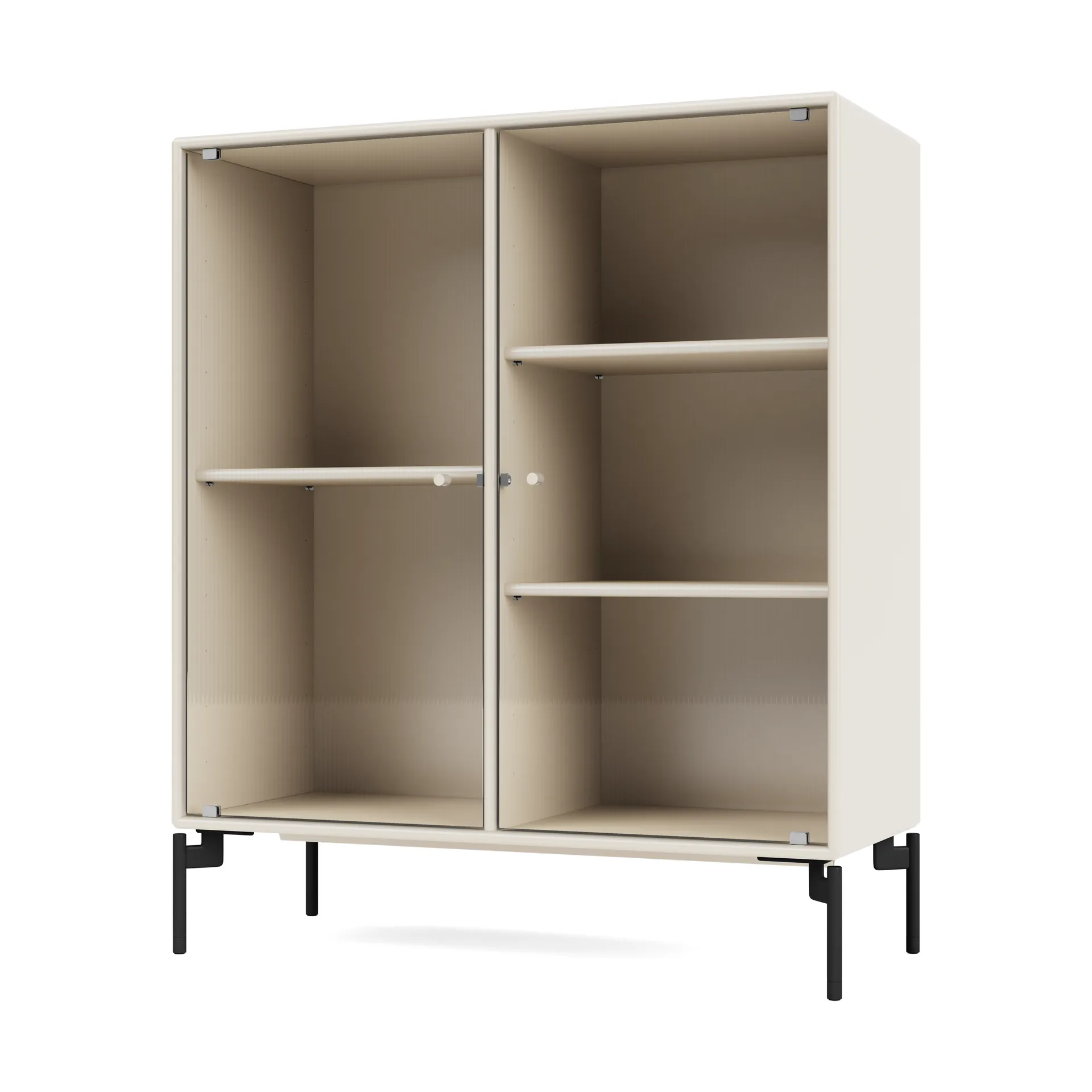 Vitrina Ripple II 69,6x82,2x30 cm, Oat-pés Black Montana